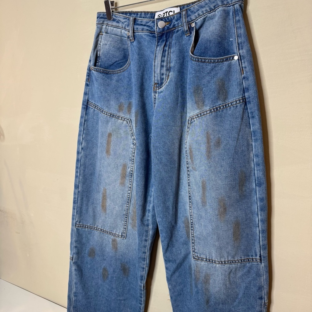PTCL Ethical Brand High Rise Patch Pocket Jeans Size 27 Blue Denim - Picture 4 of 13
